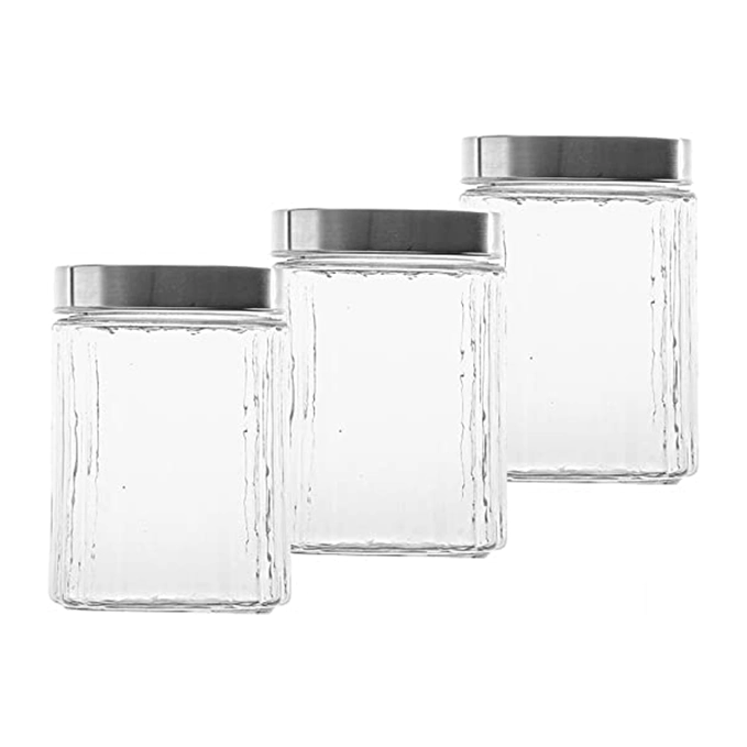 VOIDROP Set of 3 Airtight Glass Jar (40 oz) 1200ML