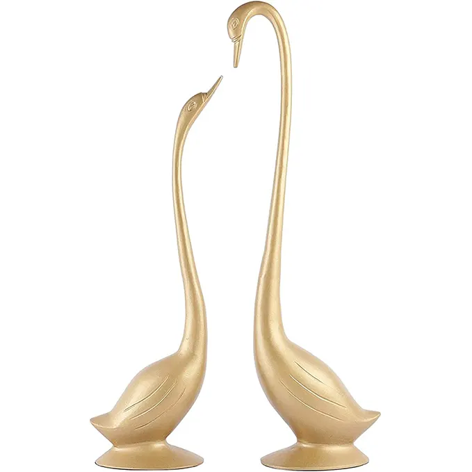 VOIDROP Couples Kissing Swan Figurine Sculpture