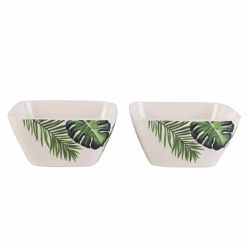 Pure Melamine Square Maggie and Serving Bowl – Set of 2 (1020 mL)