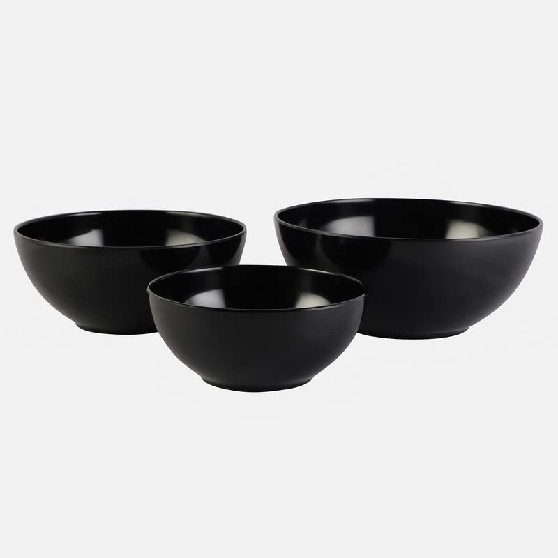 Black Serving Bowl – Set of 3 (1 x 1500ml, 1 x 2600ml, 1 x 3800ml)